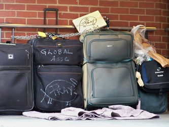 Luggage outside One Dupont Circle