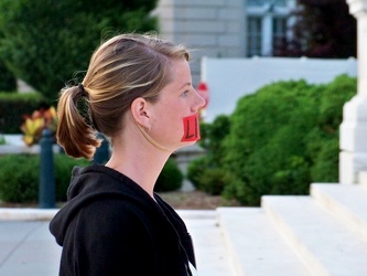 Pro-life demonstrator in front of the Supreme Court [01]