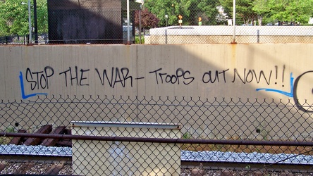 Anti-war graffiti at Brookland