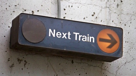 "Next Train" sign at New Carrollton