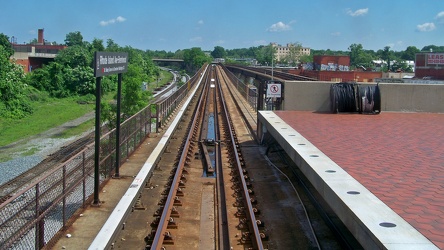 Track at Rhode Island Avenue, facing north