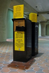 Decommissioned transfer ticket machine