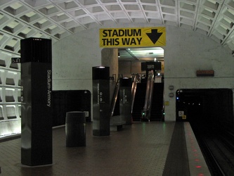 Outbound end of Stadium-Armory station