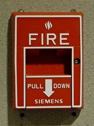 Fire alarm pull station in Crystal City Underground [01]