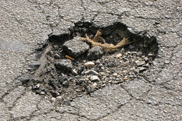 Pothole on 20th Street NW