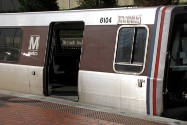 WMATA railcar 6104 at Branch Avenue