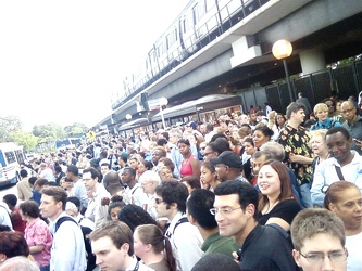 Crowds at Rhode Island Avenue station following June 22, 2009 Metro collision [03]