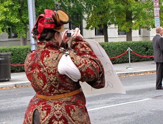 Protest at opening of new Church of Scientology facility in Washington, DC [05]