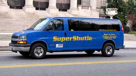 Misspelled SuperShuttle van