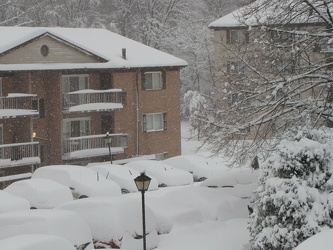 Apartment complex in Aspen Hill during Snowmageddon