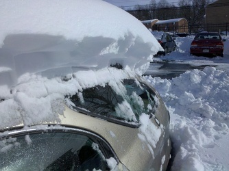 Removing snow from windows