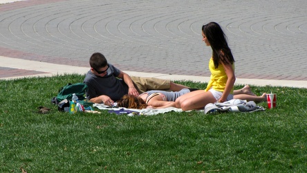 Students relaxing on the Quad [01]