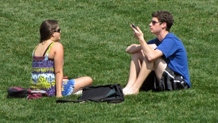 Students relaxing on the Quad [03]