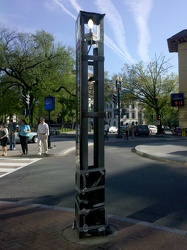 Uncovered Dupont Circle station entrance pylon