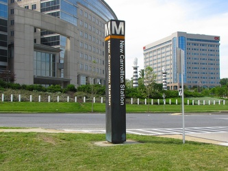 New Carrollton station entrance pylon