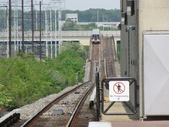 Train approaches Landover station