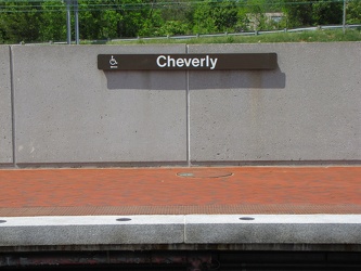 Station name plaque at Cheverly