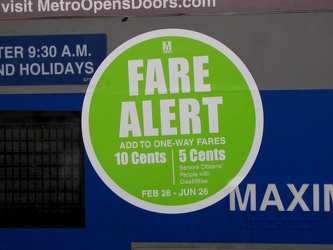 "Fare Alert" sticker