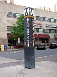 Court House station entrance pylon