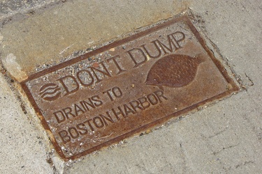 "Don't Dump" plaque