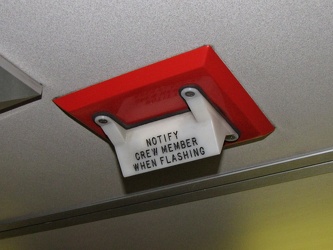 "Notify crew member when flashing" strobe