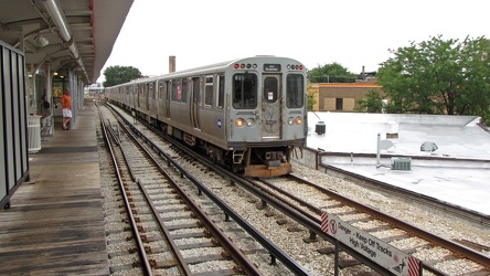 Nonrevenue train passing by Jarvis station