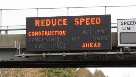 New Jersey Turnpike "Reduce Speed" sign