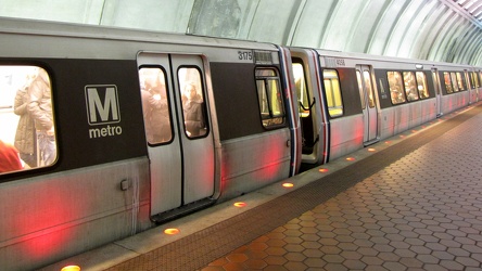 Train departs Van Ness-UDC station