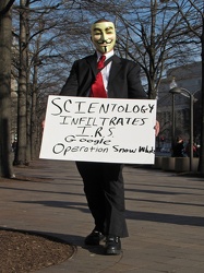 Anonymous demonstration at FBI Building [02]