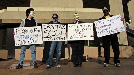 Anonymous demonstration at FBI Building [03]