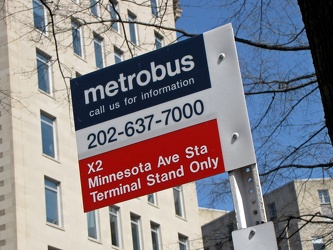 Metrobus stop flag for X2 route