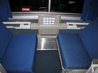 Amtrak Superliner II roomette in daytime configuration