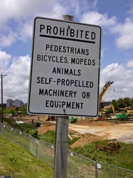 Virginia freeway prohibition sign