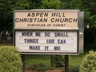 "When we do small things, God can make it big"