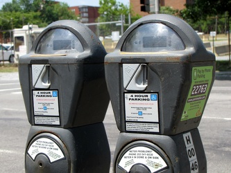 Parking meters on H Street NW