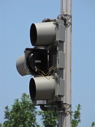 Traffic signal with yellow aspect open