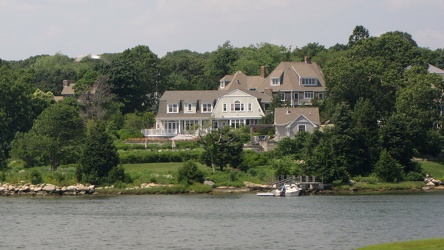 Houses by the water in Mystic, Connecticut