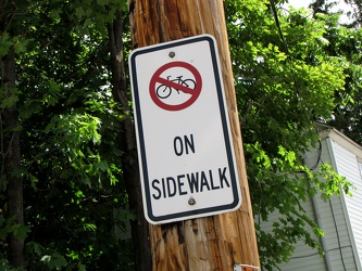 No Bicycles On Sidewalk