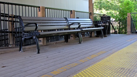 Benches at Durham Amtrak station