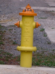 Yellow fire hydrant