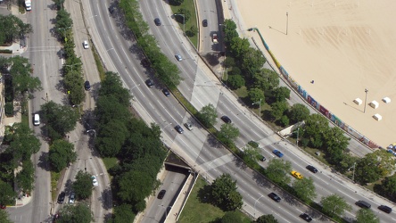 North Lake Shore Drive and ramp from Michigan Avenue