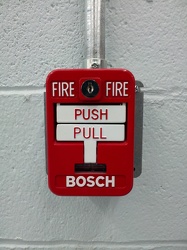 Fire alarm pull station at Walmart in Laurel, Maryland