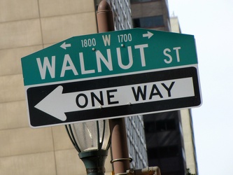 Philadelphia street sign at Walnut Street