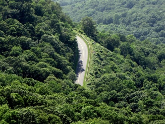 View of the Blue Ridge Parkway from Humpback Rock