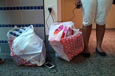 Charging phones at Westfield Wheaton