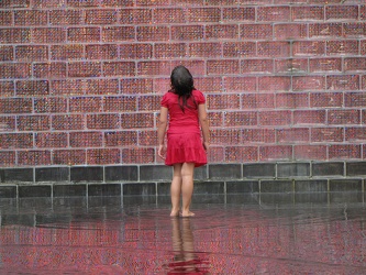 Child at Crown Fountain