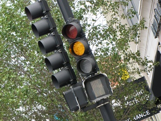 Yellow traffic signal