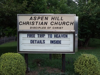 "Free trip to heaven.  Details inside."