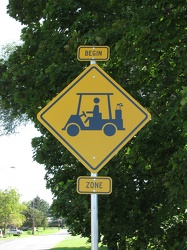 Golf cart sign