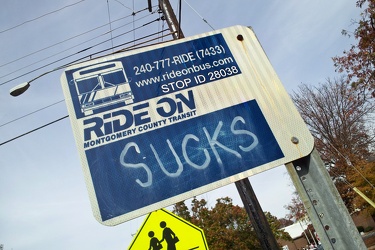 Ride On sign graffiti